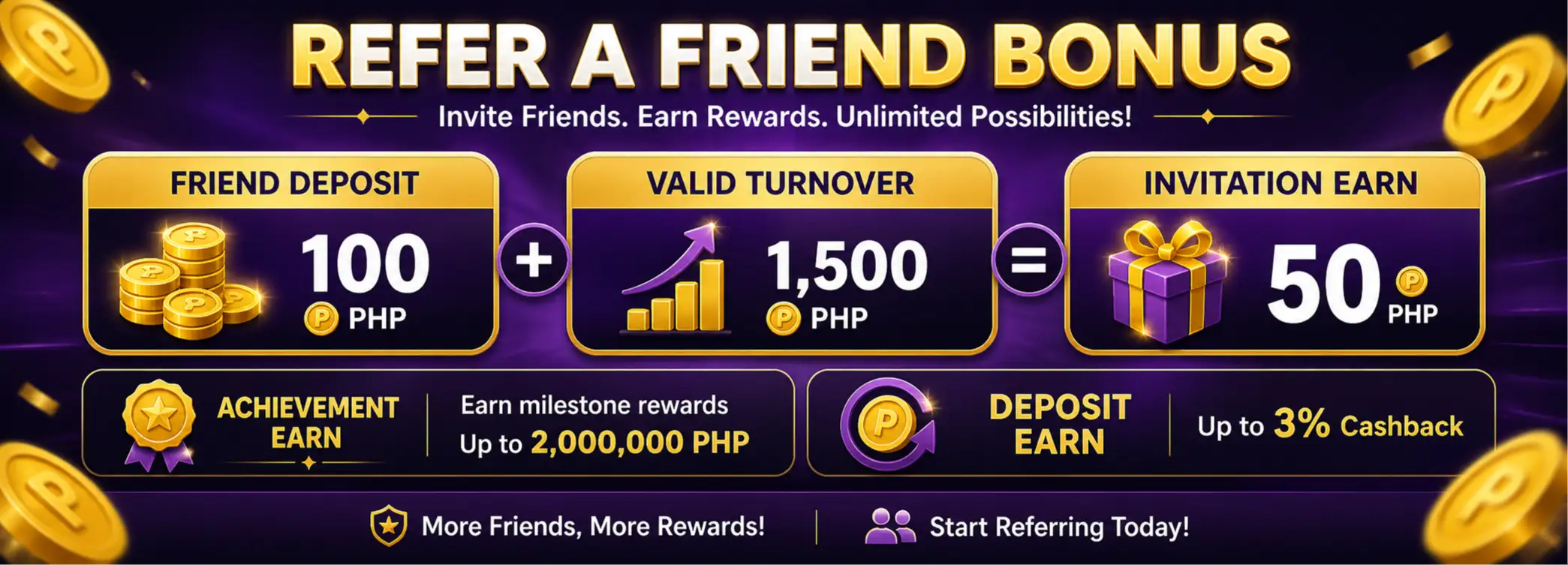 Refer Friends to earn salary.