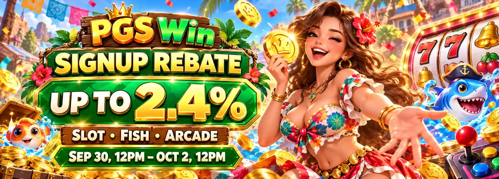 New Player 14-Day Signup Rebate &ndash; Up to 2.4%